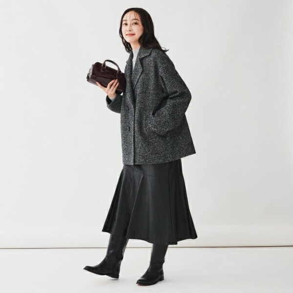 楽天市場】【日本製ゆったり】ミドル丈へリンボンPコート／アン