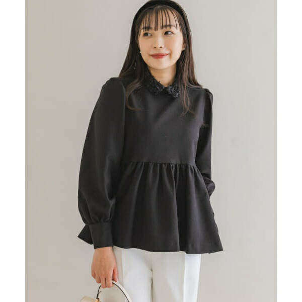 楽天市場】F by ROSSO レースカラーペプラムブラウス／アーバン