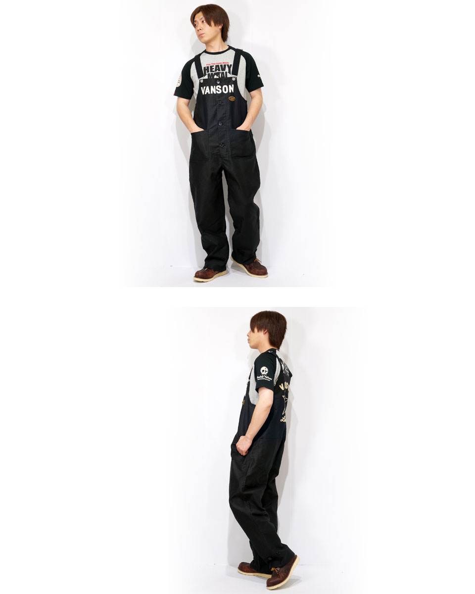 楽天市場】バンソン スター刺繍 デッキ オーバーオール メンズ 新作