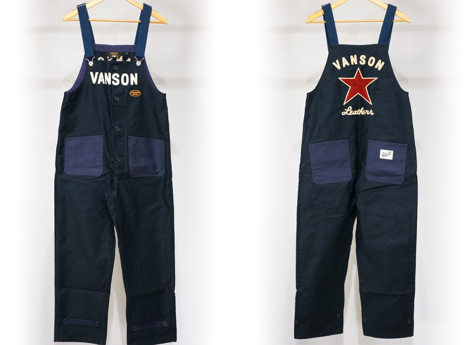 楽天市場】バンソン スター刺繍 デッキ オーバーオール メンズ 新作