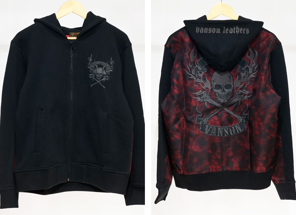楽天市場】バンソン クロスボーンスカル刺繍 ナイロン切替 スウェット