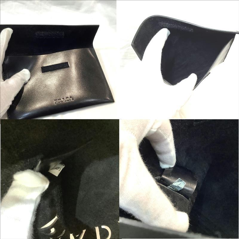 楽天市場】プラダ（PRADA）ロゴ型抜きレザートートバッグ ポーチ付き