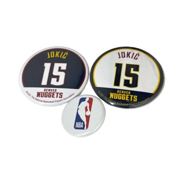 楽天市場】NBA デンバー・ナゲッツ 缶バッジ(3個セット) #15 ニコラ