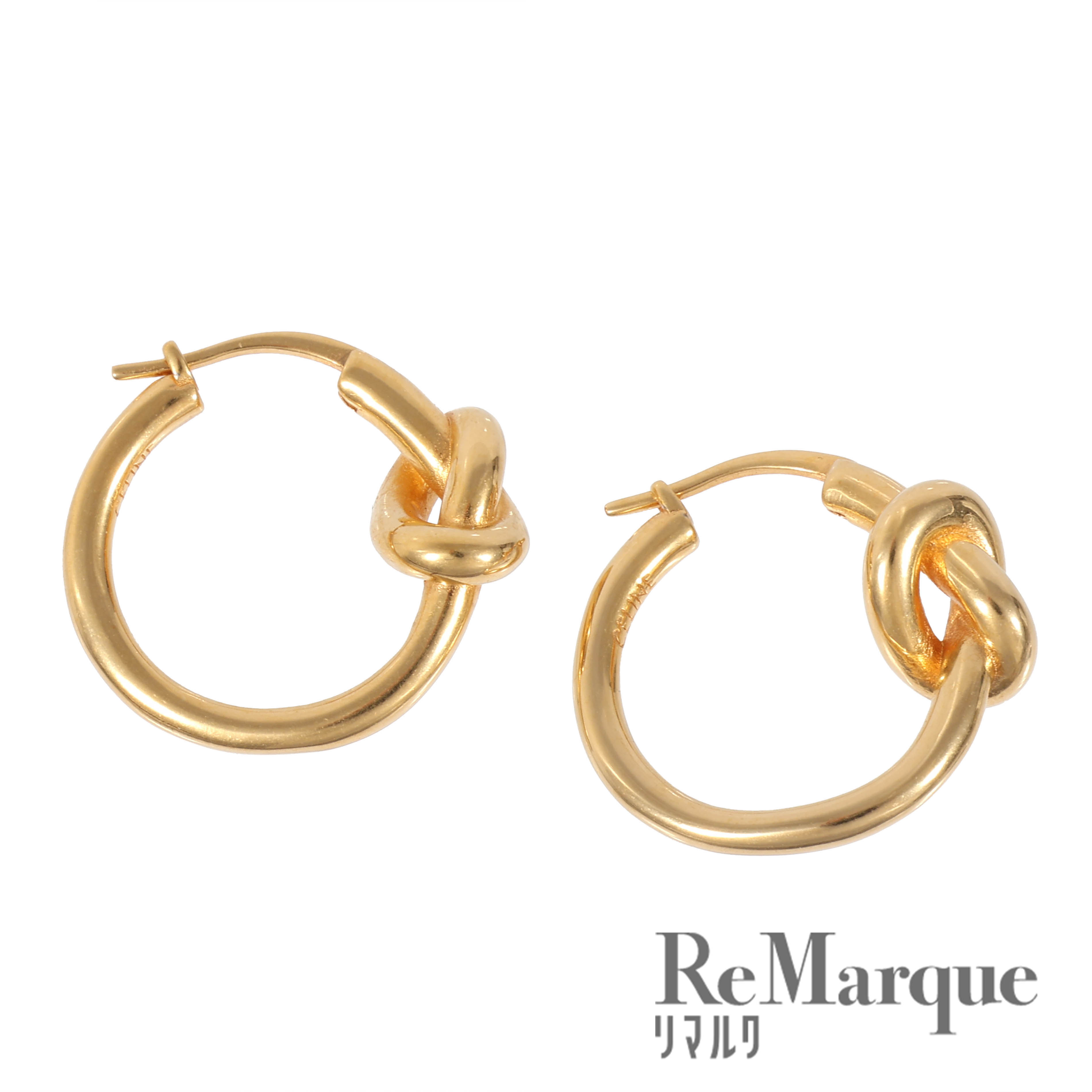 楽天市場】CELINE（セリーヌ）ノット スモール フープ ゴールド