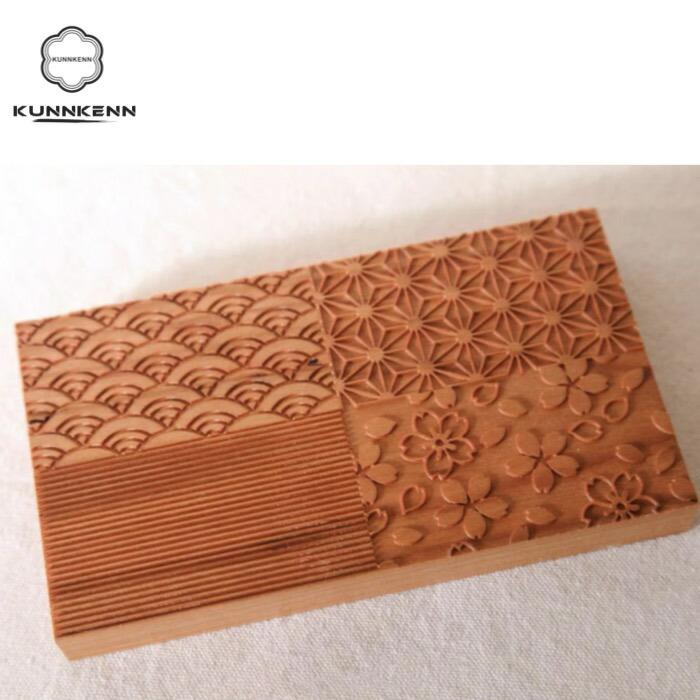 楽天市場】KENNKUNN 和菓子道具セット 【 4種類の木彫千筋板、針切り箸