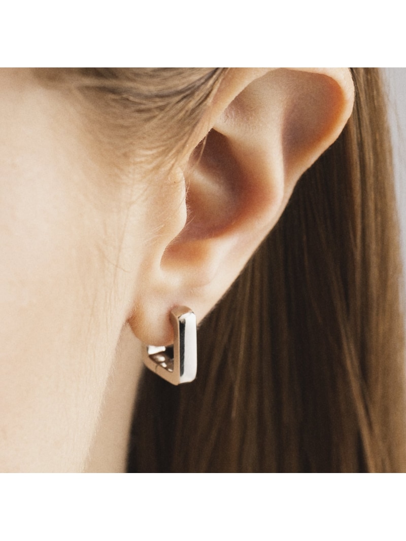 楽天市場】【4°C HOMME+】 シルバー フープ ピアス/片耳用 4℃ HOMME+