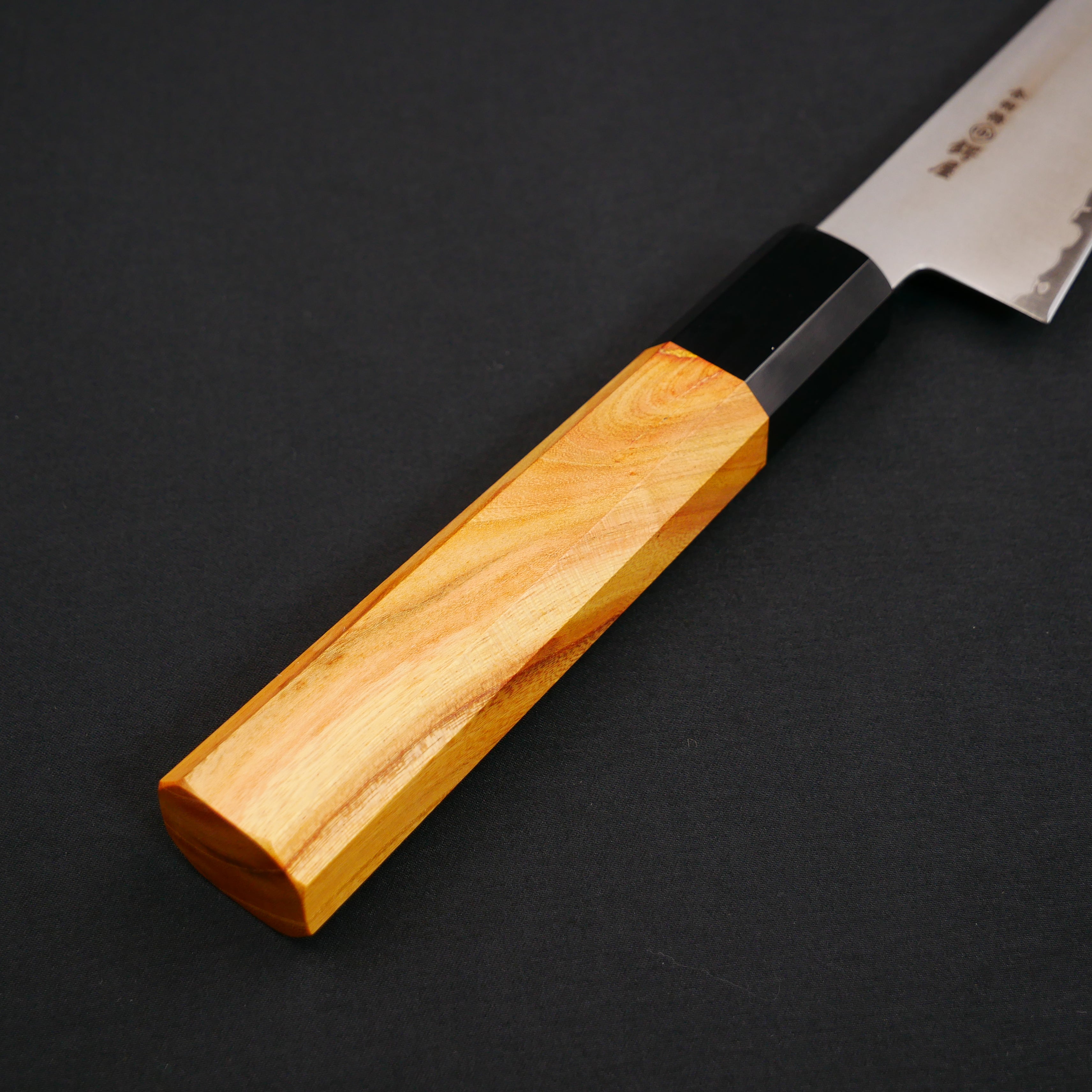 青紙スーパー 骨スキ ケヤキ八角柄 (両刃) – つば屋庖丁店