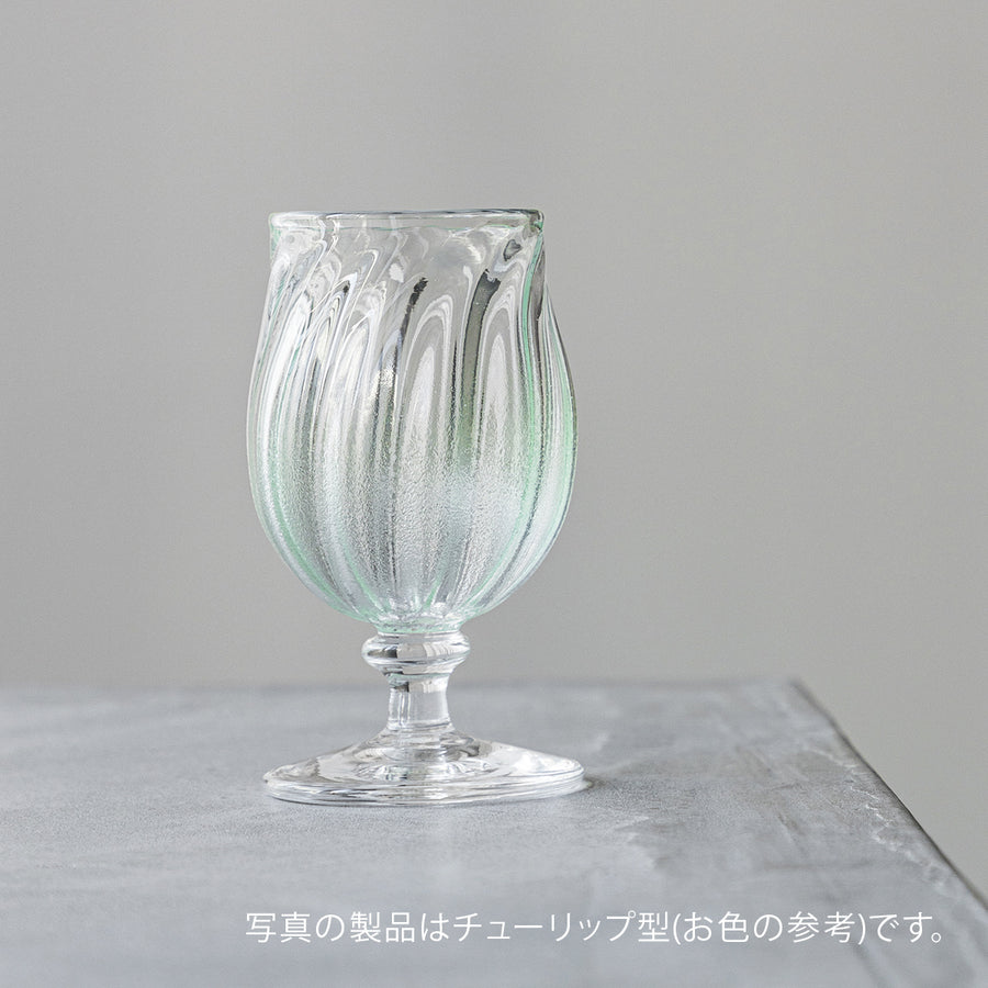 薄荷足つきグラス(口広型) – TSUCHI-YA │ ガラスの器と工芸