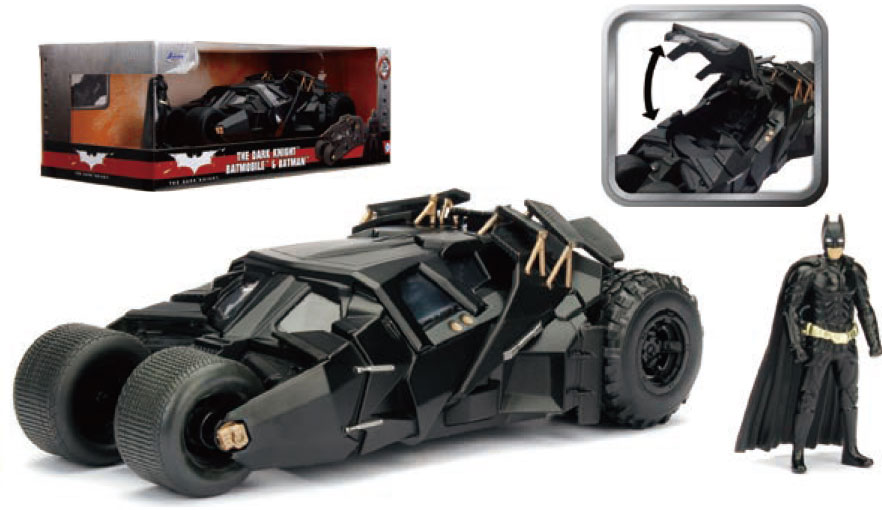 フィギュア付き バットモービル 1/24 スケール ダイキャストミニカー