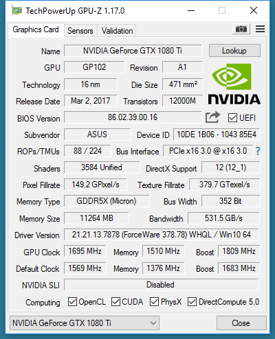 ASUS GTX 1080 Ti Strix OC 11 GB Review - Overclocking | TechPowerUp