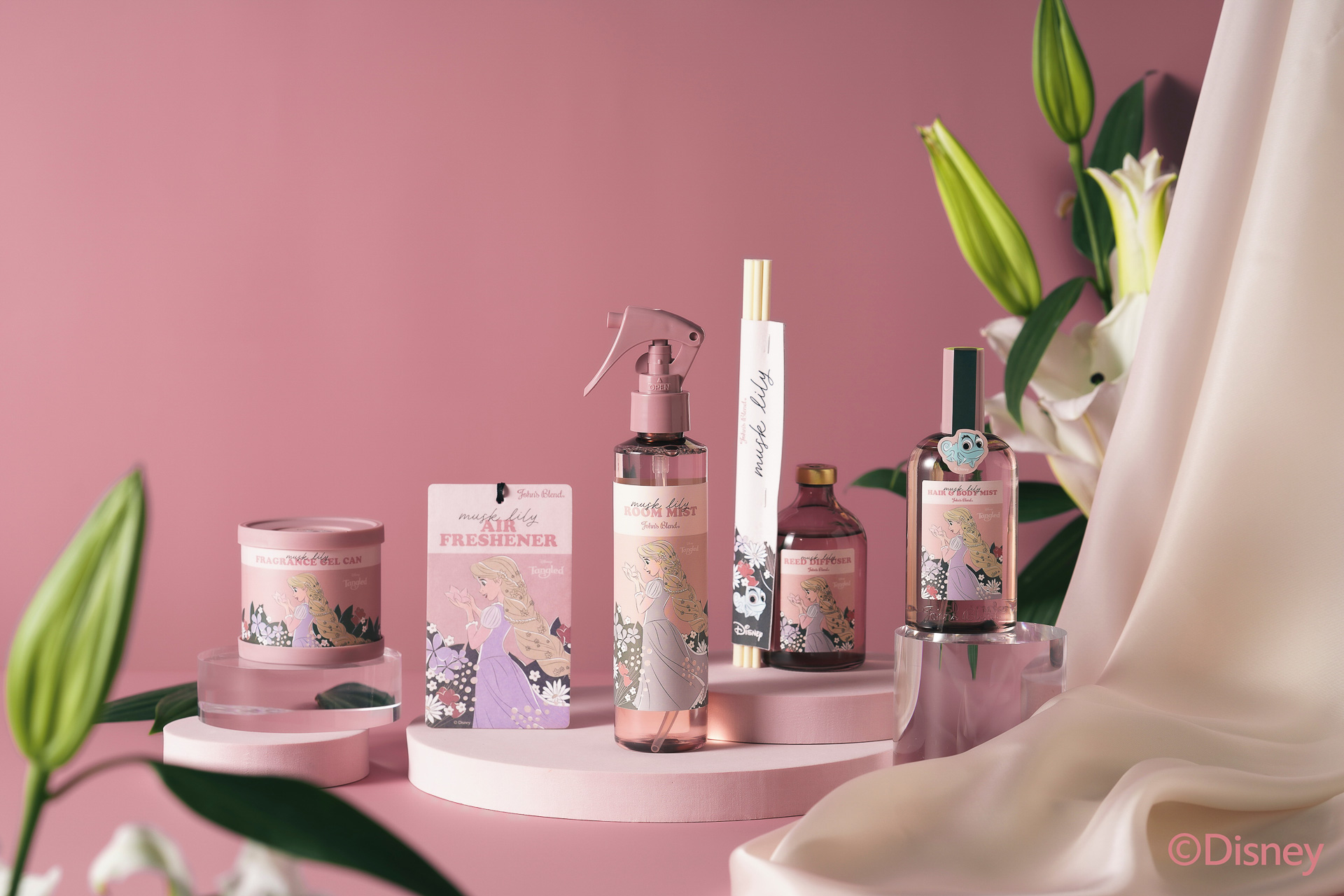 ラプンツェルデザインのフレグランス限定発売。“光る魔法の花”を