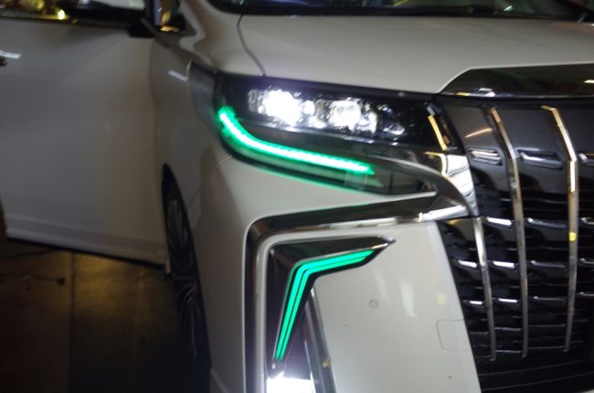 30系アルファードのヘッドライト＆モデリスタ シグネチャーイルミの16