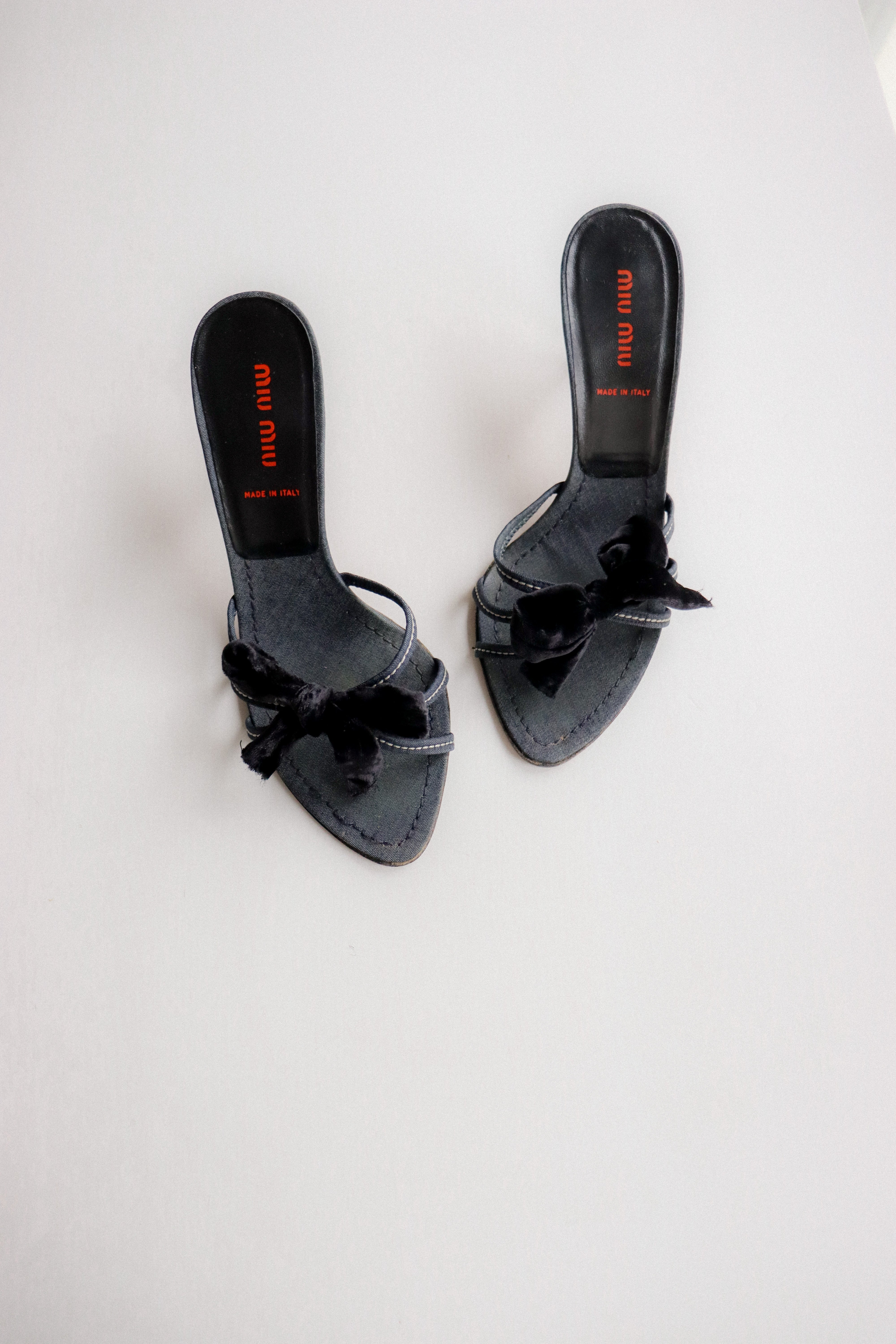 Vintage Miu Miu Bow Mules 37 – Tretton Vintage