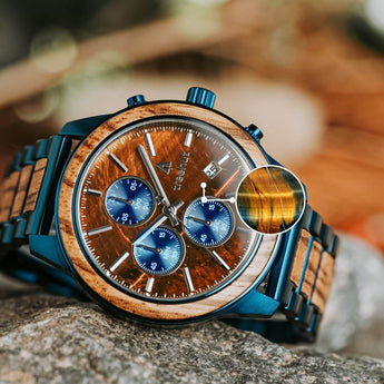 Wooden Watches for Men – Quest Tiger Eye Zebrawood | Treehut