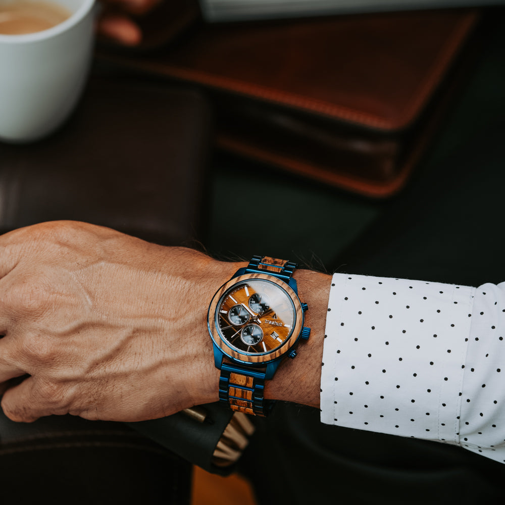 Wooden Watches for Men – Quest Tiger Eye Zebrawood | Treehut
