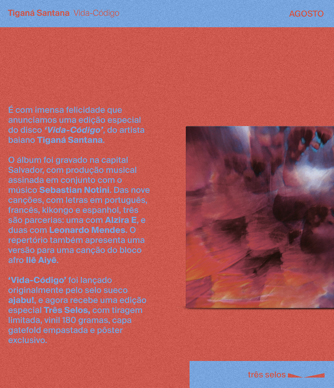 TIGANÁ SANTANA – VIDA-CÓDIGO – TS-020 – Três Selos