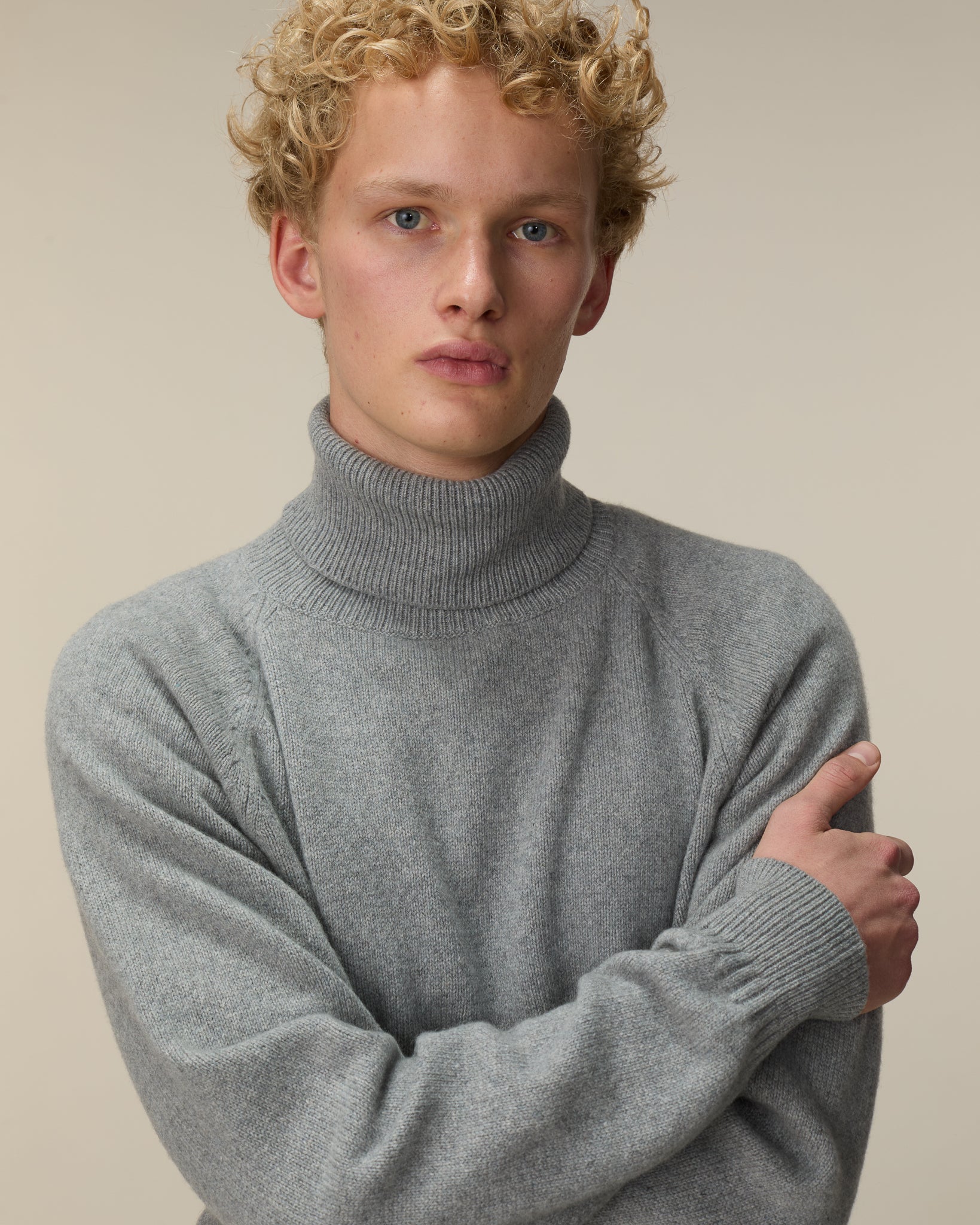 Men's Gray Cashmere turtleneck | Tricot