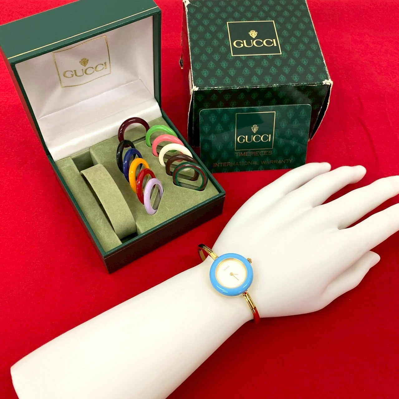 GUCCI グッチチェンジベゼル腕時計 交換用ベゼル付き GUCCI チェンジ