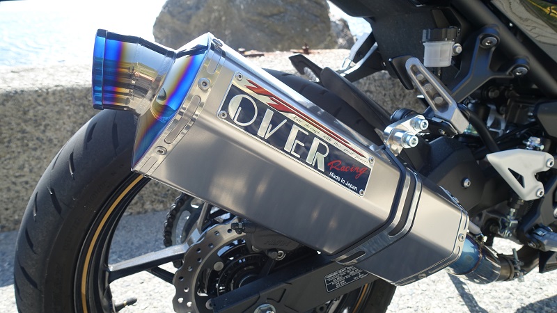 Ninja400】OVERRacingフルチタンスリップオンマフラーへ交換｜バイクに