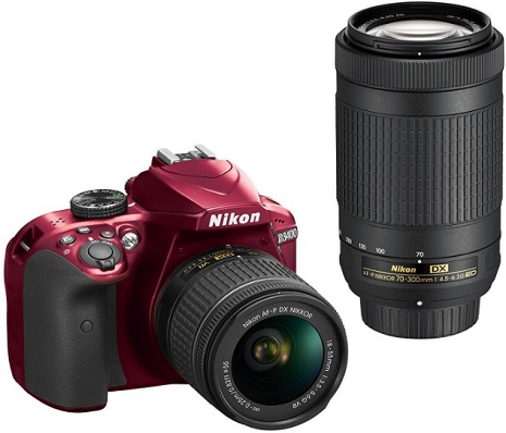 NIKON | D3400 24.2 MP DSLR W/AF-P 18-55mm VR G & 70-300mm Double