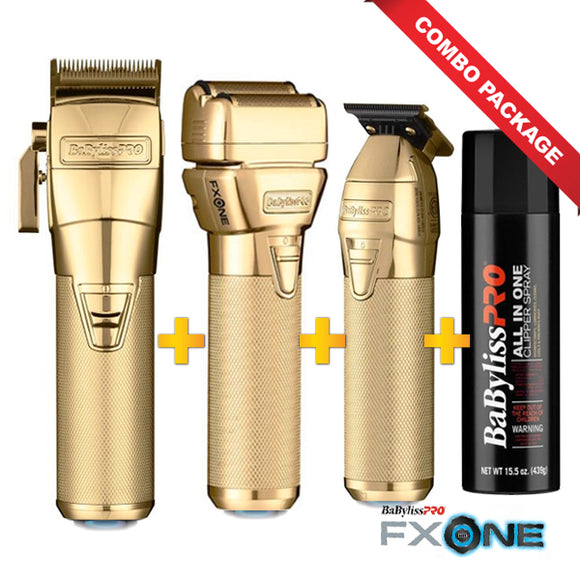 BABYLISS PRO FXONE GOLD FX CLIPPER / TRIMMER / SHAVER COMBO – True