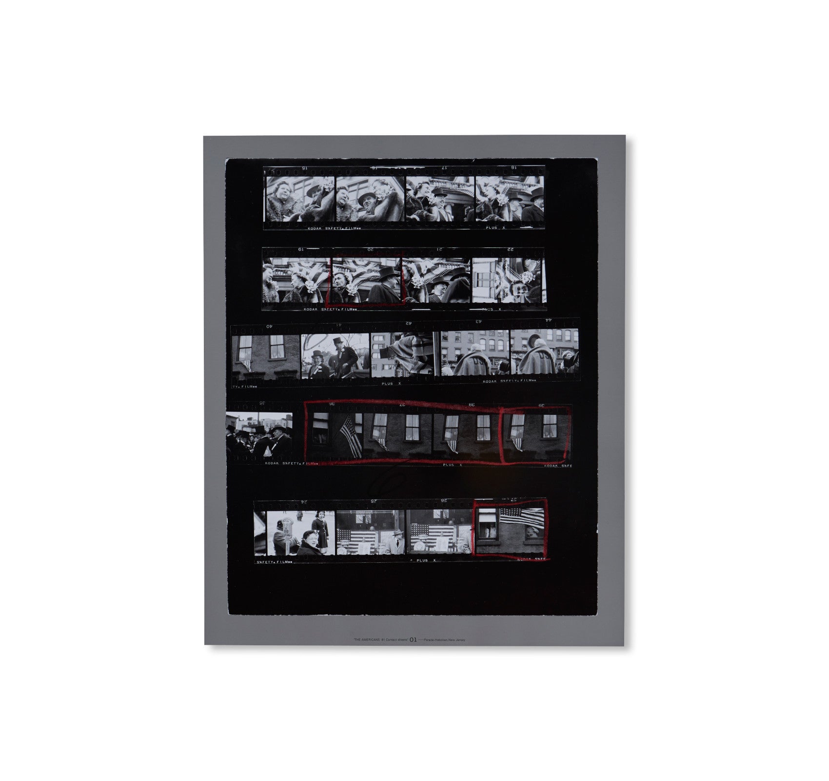 THE AMERICANS, 81 CONTACT SHEETS (FOLDING BOARD BOX) by Robert