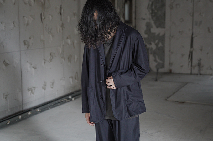 COMOLI -Wool Flannel Set Up & Inlaid Cotton L/S Sweat- | twelve blog