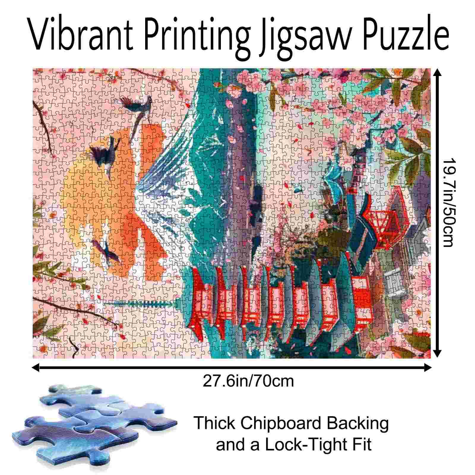 Cherry Blossoms and Mount Fuji Jigsaw Puzzle – Tucocoo