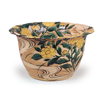 色絵山吹流水文深鉢 | 鶴田 純久の章 お話