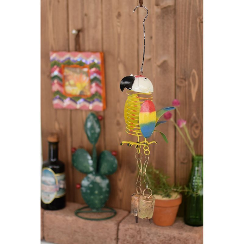 ブリキベル スプリングバード オウム 壁掛けインテリア ベル チャイム