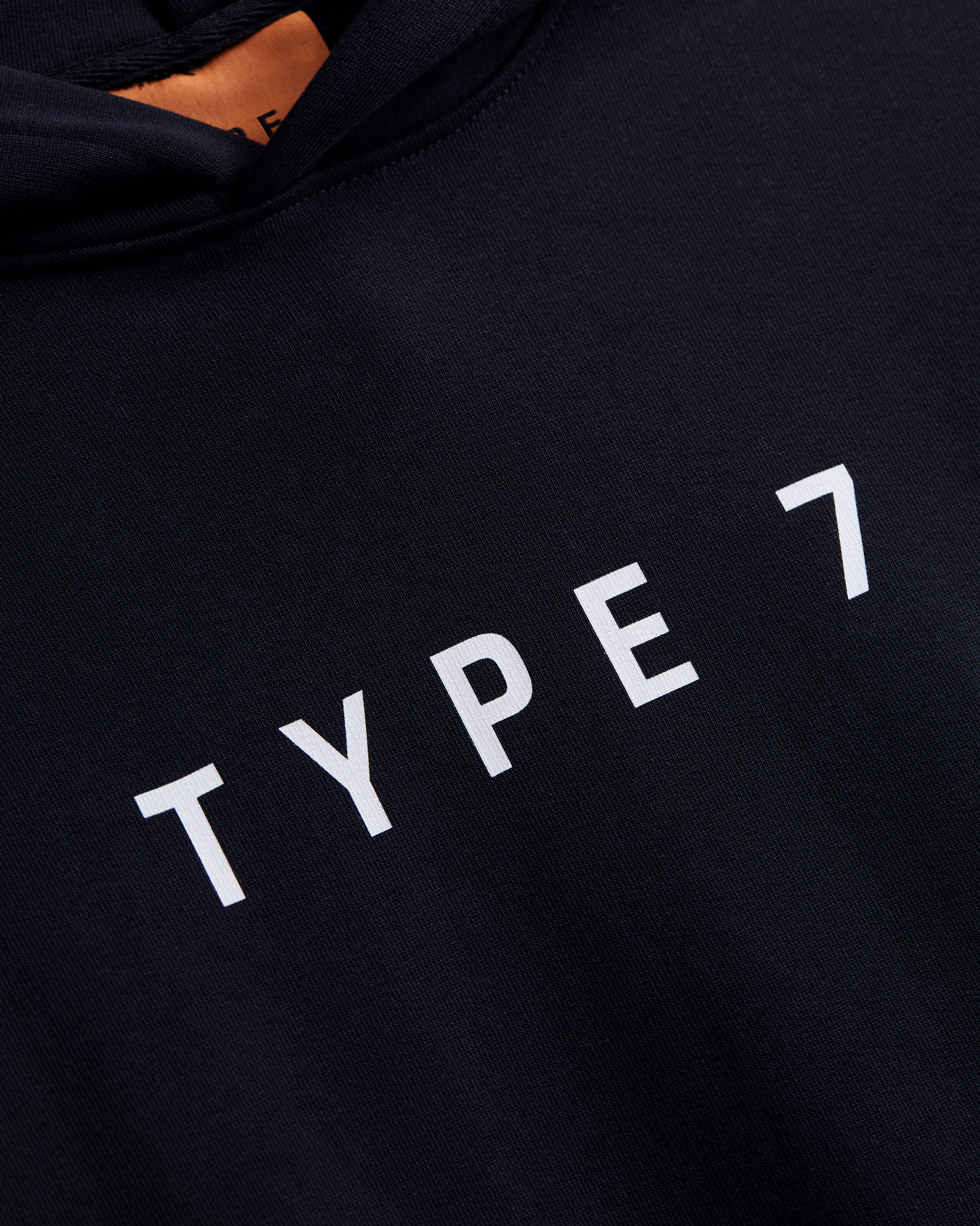 Text Logo Hooded Sweatshirt in Black