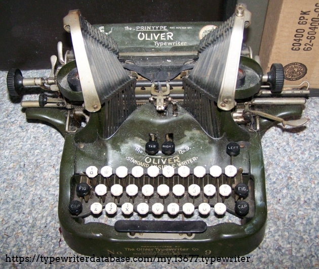 1919 Oliver 9 on the Typewriter Database