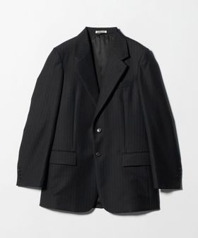 AURALEE＞BLUEFACED WOOL JACKET/ウール ストライプ シングル
