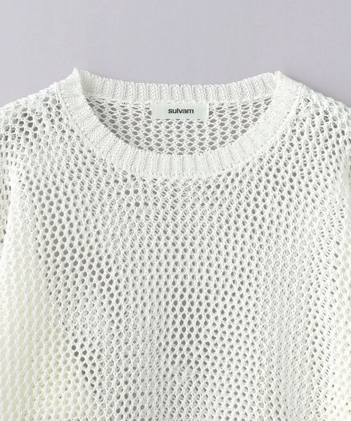 sulvam＞ Mesh Pullover Knit/メッシュ プルオーバー ニット