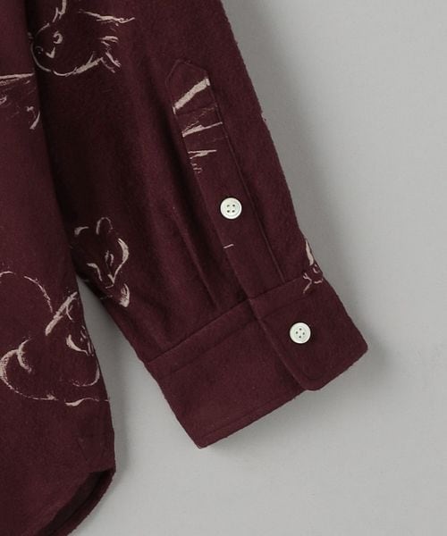 WRYHT＞アニマルドローイングプリント シャツ