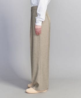 リネンライク バックゴムストレートパンツ ―ウォッシャブル―