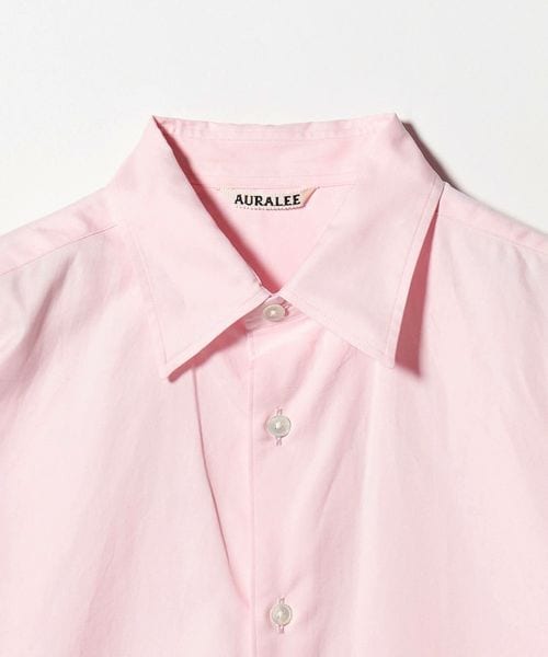 AURALEE＞シャンブレー レギュラーカラーシャツ