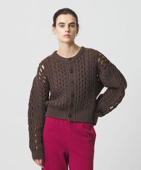 H＞ケーブル カーディガン