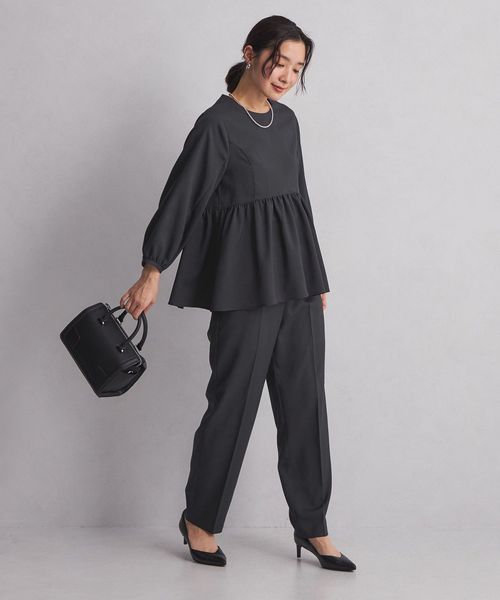 at ease＞ペプラムブラウス パンツ セットアップ