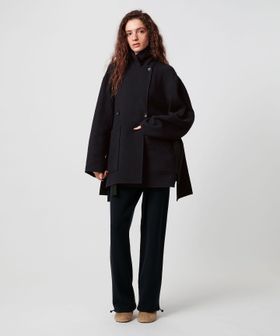 ATTISESSION＞リバーシブル ベルト コート