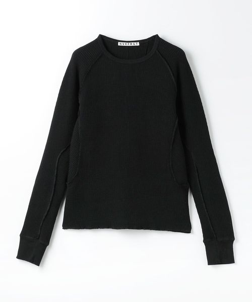 NVRFRGT＞ ワッフル サーマル ロングスリーブ Tシャツ