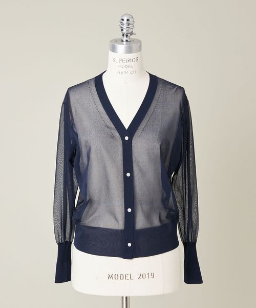 conte＞シアー Vネックカーディガン