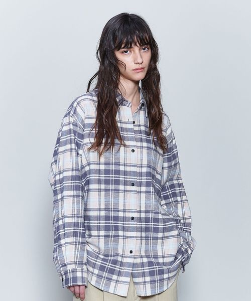 6(ROKU)＞コットン チェック ネルシャツ