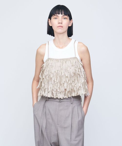 AEWEN MATOPH＞テープ フリンジ キャミソール