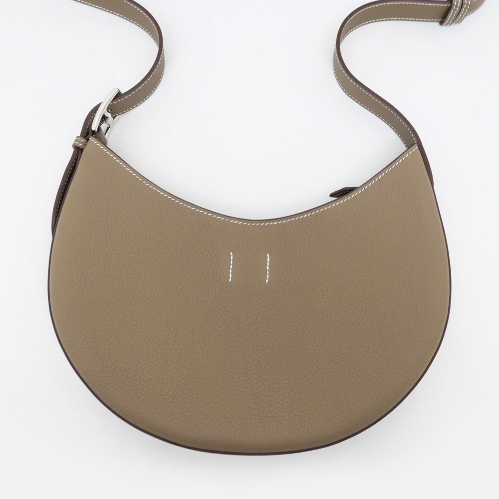 名東】【HERMES】エルメス プティ アルソン エトゥープ シルバー金具