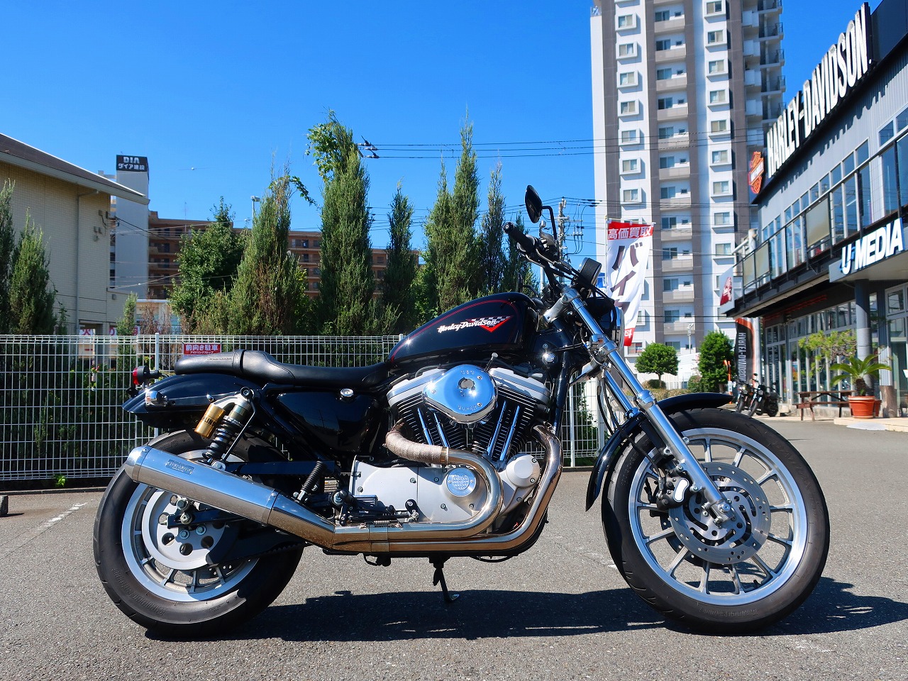 2002年式 ハーレーXL883 純正フロントフォーク ダブルディスク 39mm