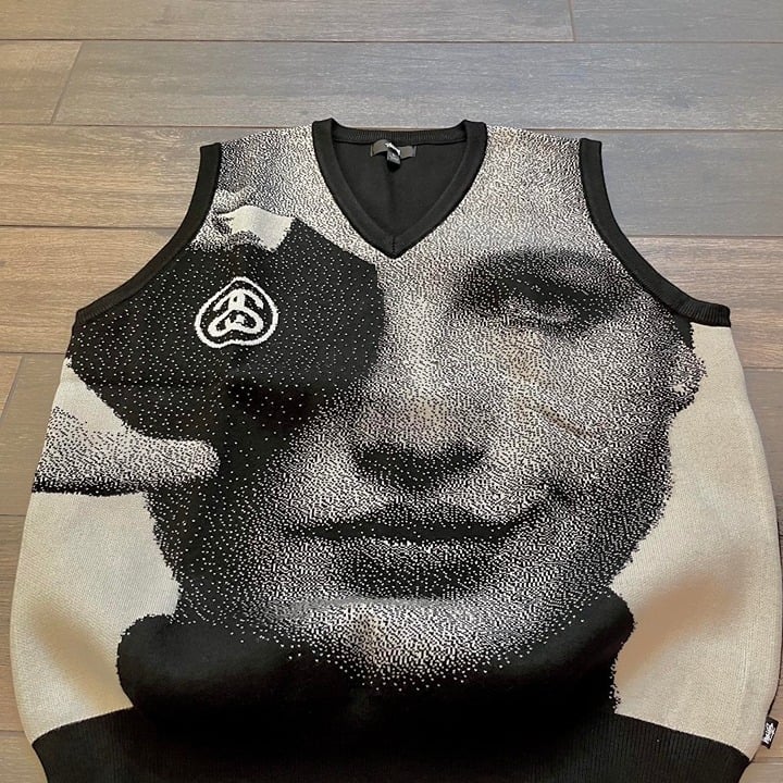 Stussy Photo Jacquard Vest Large