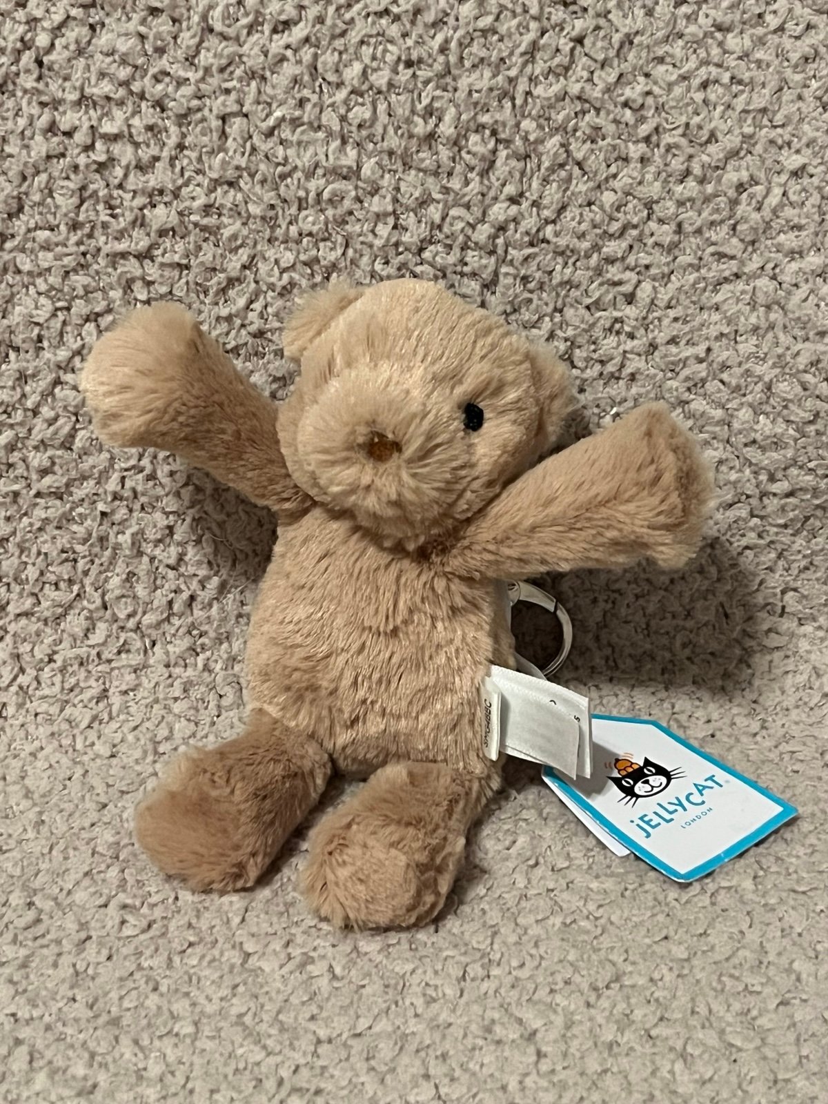 NWT Jellycat Smudge Bear Bag Charm keychain | Mercari