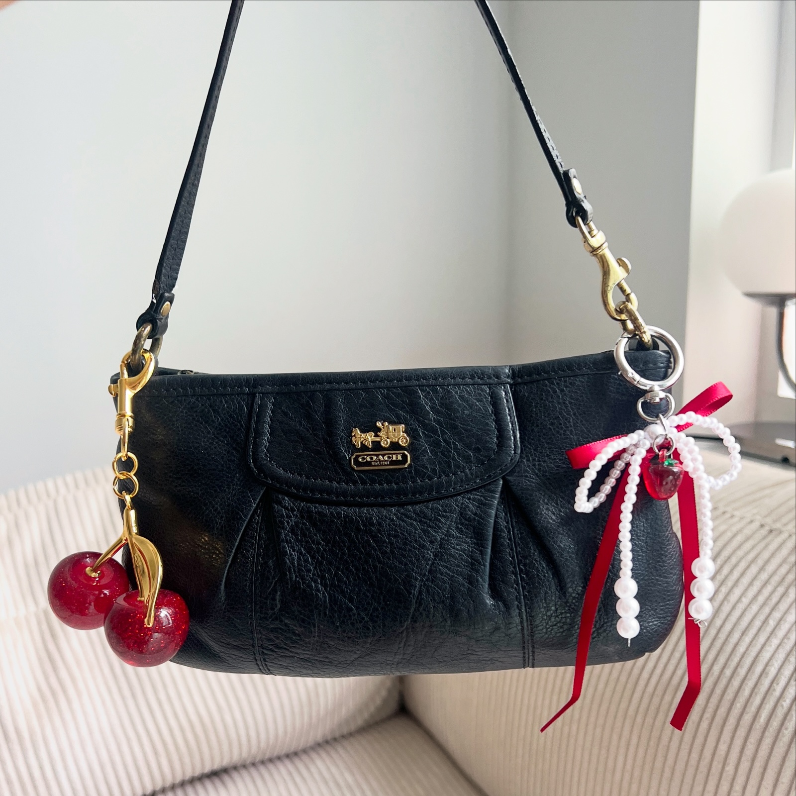 Y2K vintage coach black leather Madison mini | Mercari