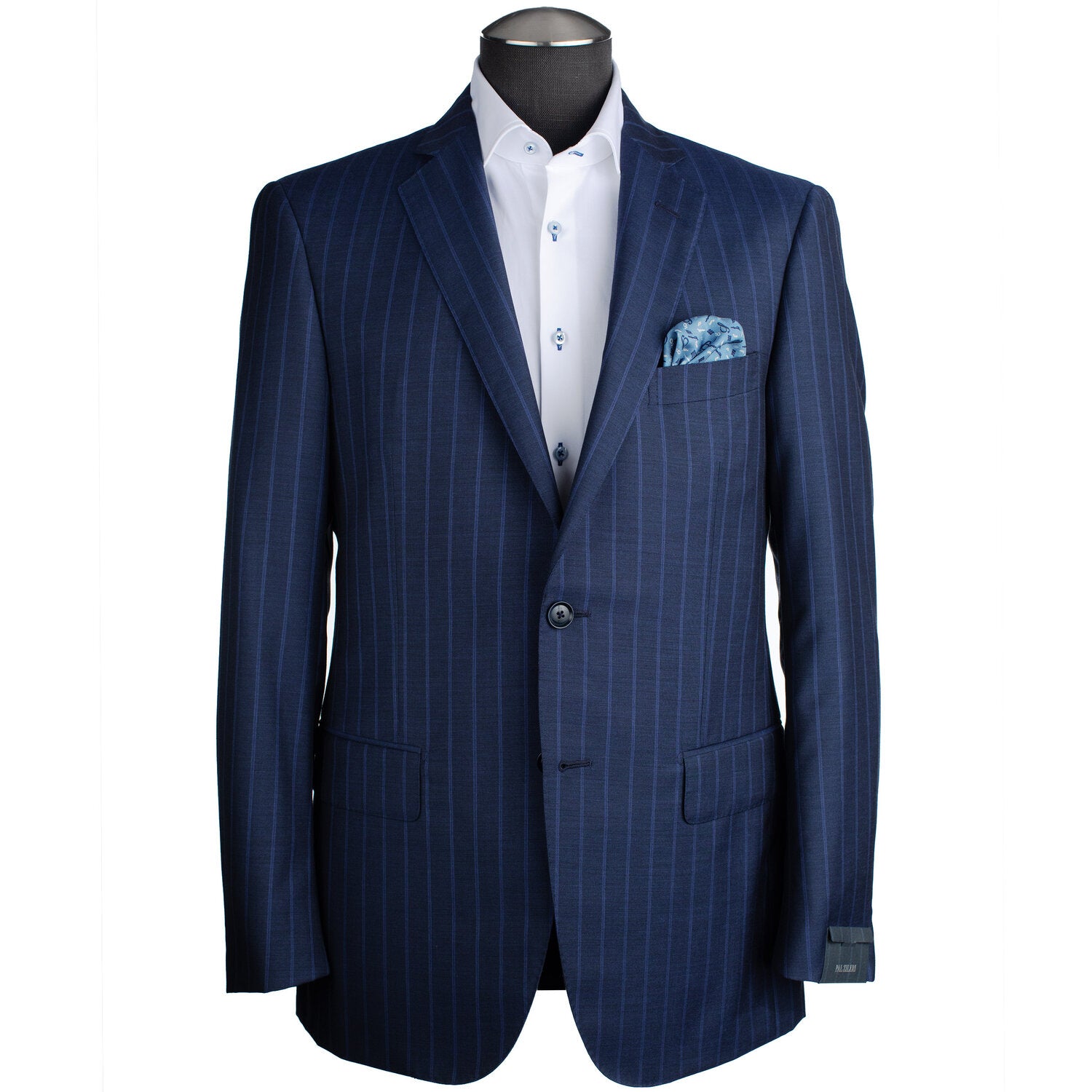 Pal Zileri Model Z Super 130 Suit in Blue Pinstripe – Uomo San